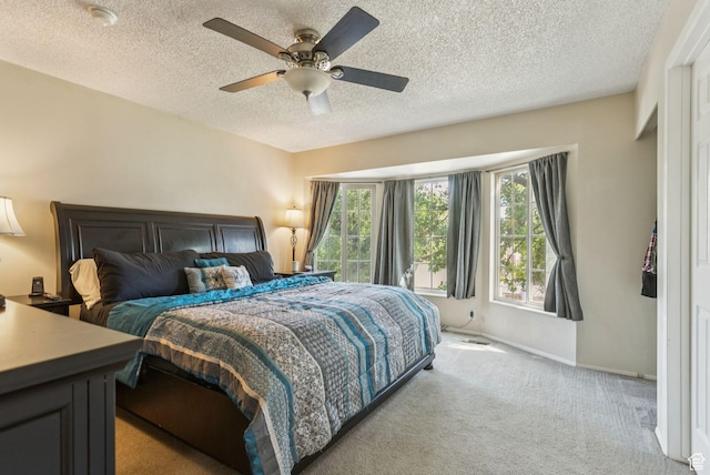 3285 W 6775 S, West Jordan, UT 84084 - bedroom with carpet, a textured ceiling, and ceiling fan