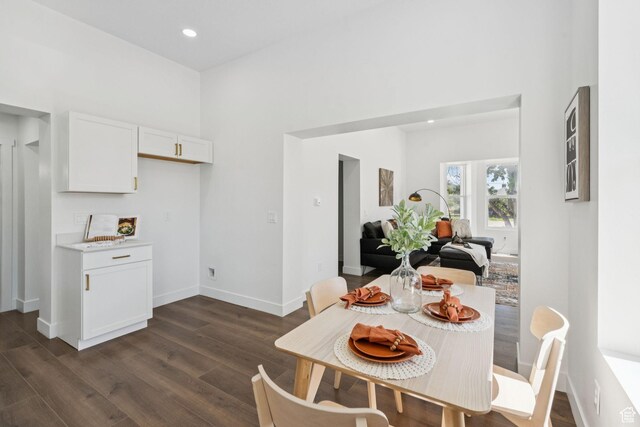 213 E 500 N, Nephi, UT 84648 - dining space with dark wood-type flooring and recessed lighting