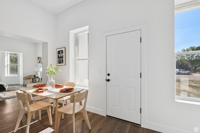 213 E 500 N, Nephi, UT 84648 - dining space featuring dark wood-style flooring and plenty of natural light