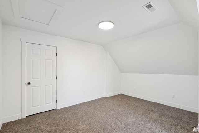 213 E 500 N, Nephi, UT 84648 - additional living space featuring vaulted ceiling, carpet floors, and attic access