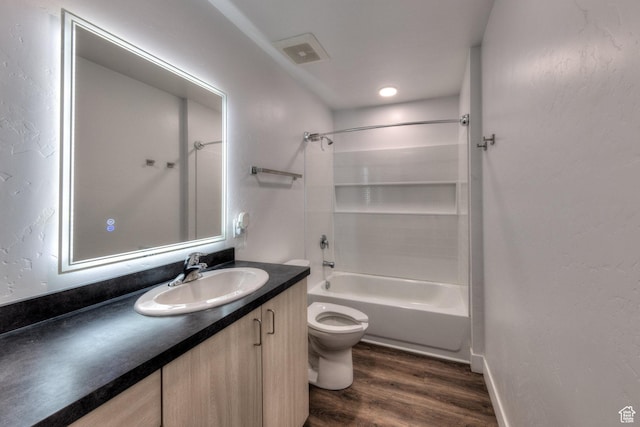 443 W Kane Creek Blvd Unit A104, Moab, UT 84532 - full bathroom with wood finished floors, vanity, and shower / tub combination