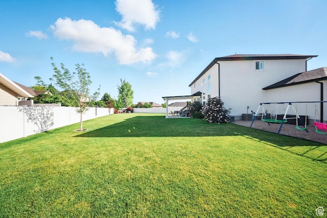 4888 W Transcendent Ct, West Jordan, UT 84081 - fenced backyard with a playground