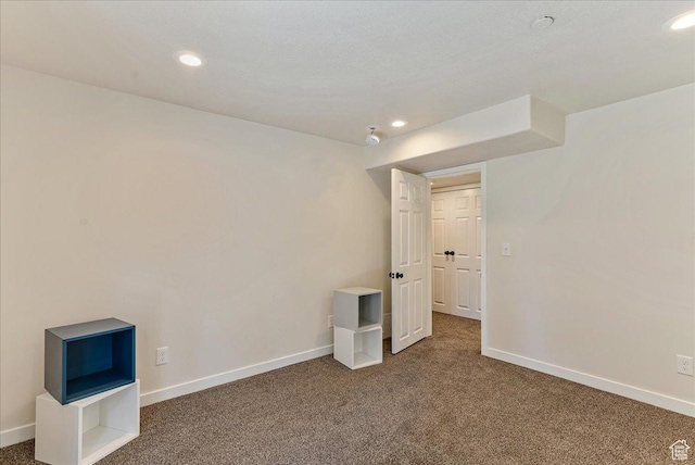 1794 E Longbranch Dr, Draper, UT 84020 - carpeted spare room with baseboards and recessed lighting