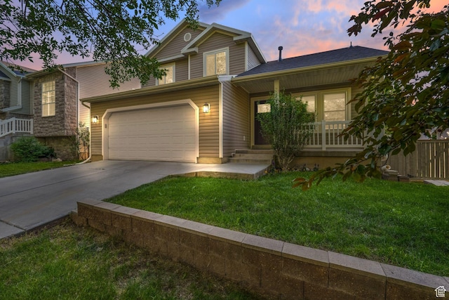 7839 N Apache Ln E, Eagle Mountain, UT 84005 - view of front of property featuring driveway and covered porch