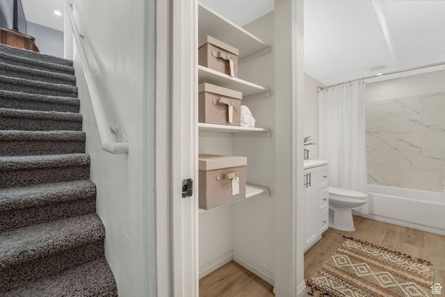 7839 N Apache Ln E, Eagle Mountain, UT 84005 - stairway with wood finished floors