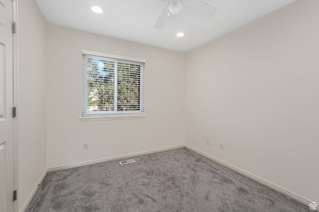 7839 N Apache Ln E, Eagle Mountain, UT 84005 - empty room with carpet floors, ceiling fan, and recessed lighting