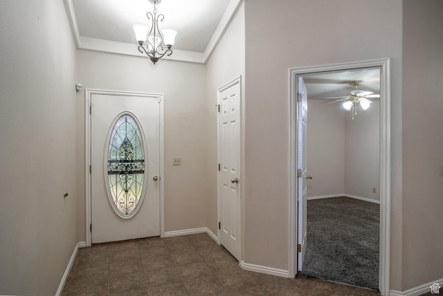 301 S 1200 E Unit 64, St George, UT 84790 - foyer with a ceiling fan and a chandelier
