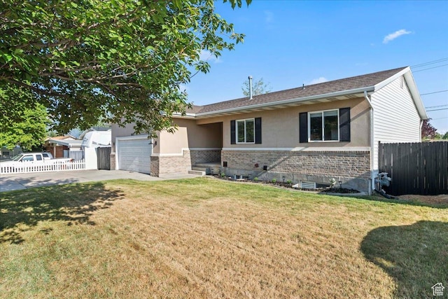 1673 W 9775 S, South Jordan, UT 84095 - ranch-style house with driveway, brick siding, a garage, and stucco siding