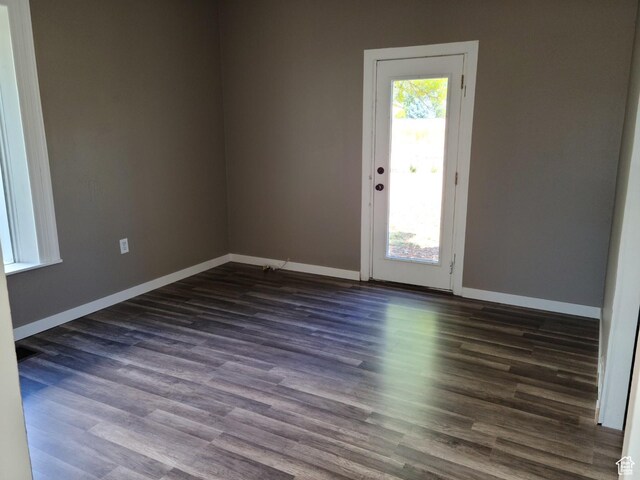 48 N Main St, Ephraim, UT 84627 - empty room with dark wood-type flooring