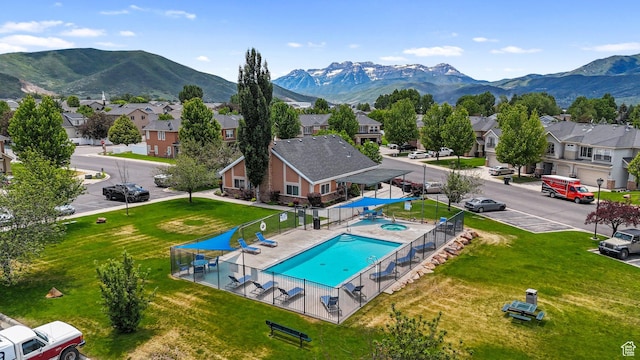 211 Greenfield Cir Unit 119, Heber City, UT 84032 - aerial view of residential area featuring a mountainous background and a pool