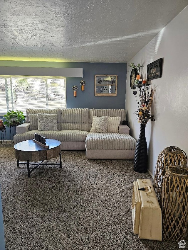 675 W 3300 N, Vernal, UT 84078 - carpeted living area featuring baseboards and a textured ceiling
