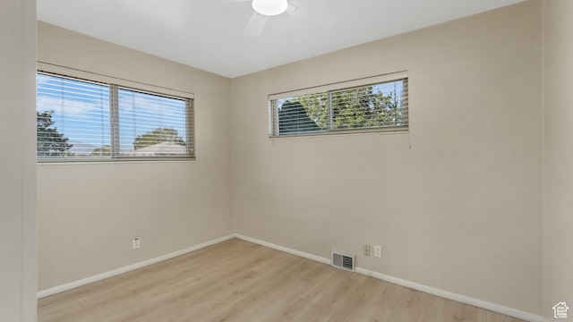 720 N 1200 E, Provo, UT 84606 - spare room with light wood-style floors and ceiling fan