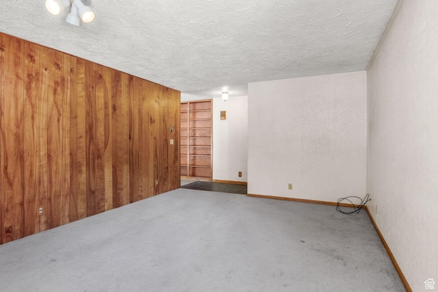 222 S 800 E, Alpine, UT 84004 - carpeted spare room with a textured ceiling and wooden walls
