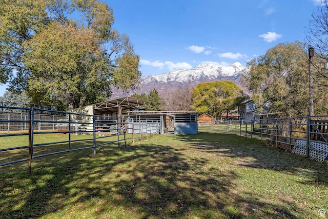 222 S 800 E, Alpine, UT 84004 - view of yard with an exterior structure, a mountain view, and an outdoor structure