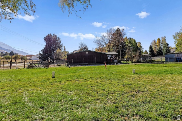 222 S 800 E, Alpine, UT 84004 - view of yard featuring a pole building, an outbuilding, and a mountain view