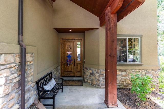 1085 W Links Dr, Midway, UT 84049 - entrance to property with stone siding and stucco siding