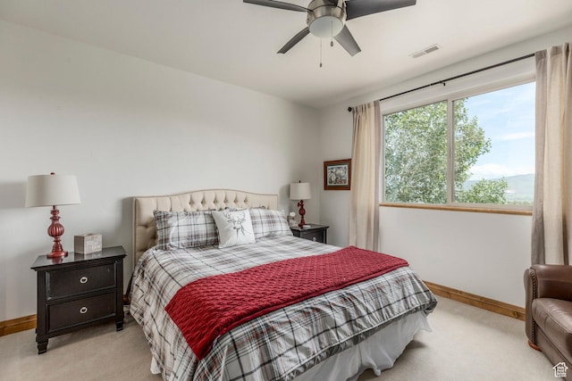 1085 W Links Dr, Midway, UT 84049 - bedroom featuring light colored carpet and ceiling fan