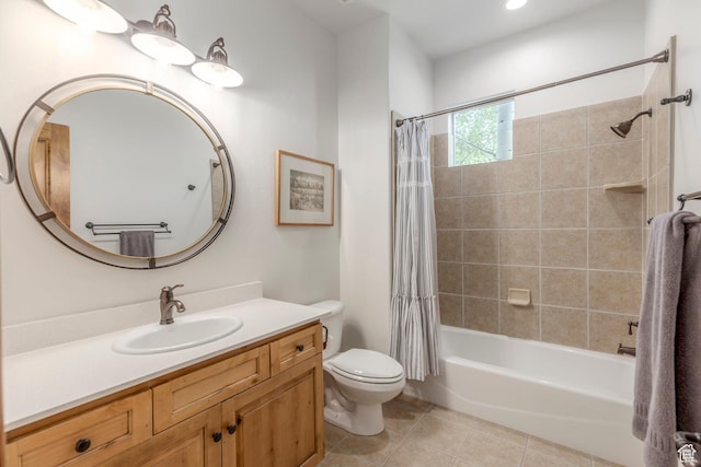 1085 W Links Dr, Midway, UT 84049 - full bath with vanity, shower / bath combo with shower curtain, and tile patterned floors