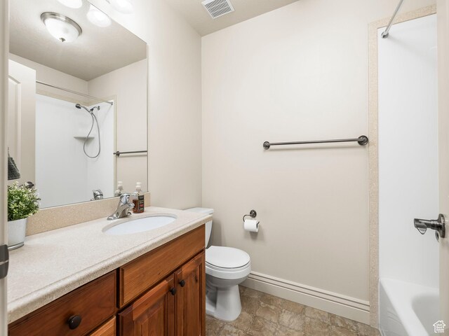 179 S 1060 E, American Fork, UT 84003 - bathroom featuring vanity, stone finish flooring, and bathtub / shower combination