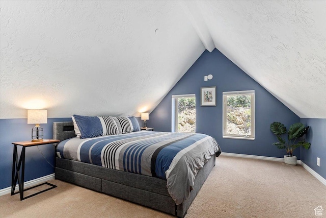 435 Aspen Dr Unit 8, Park City, UT 84098 - bedroom with a textured ceiling, carpet floors, and vaulted ceiling