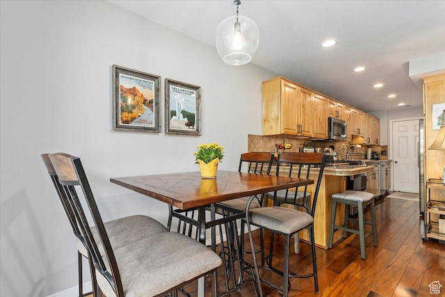 435 Aspen Dr Unit 8, Park City, UT 84098 - dining room featuring dark wood-style flooring and recessed lighting