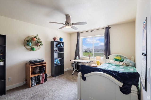7982 N Bristlecone Rd, Eagle Mountain, UT 84005 - carpeted bedroom with ceiling fan and baseboards