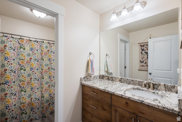 7982 N Bristlecone Rd, Eagle Mountain, UT 84005 - full bath featuring vanity and a shower with curtain