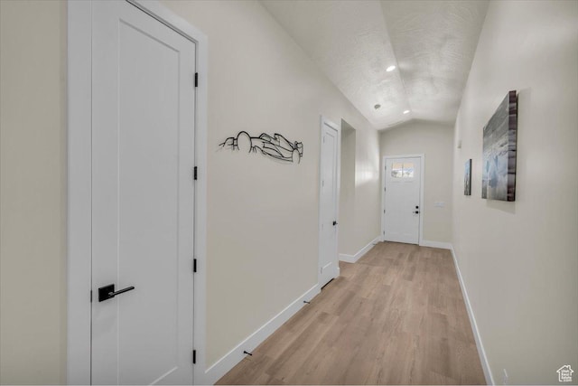 992 S Mulberry Dr, Toquerville, UT 84774 - corridor with lofted ceiling, light wood-style flooring, and recessed lighting