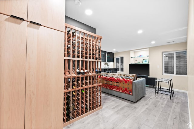 369 E 9th Ave, Salt Lake City, UT 84103 - wine room with wood finished floors and recessed lighting