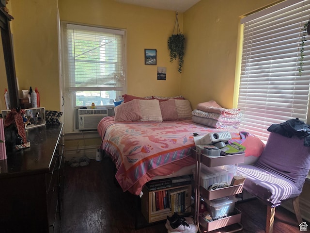 423 E 1st Ave N, Salt Lake City, UT 84103 - bedroom with cooling unit and wood finished floors