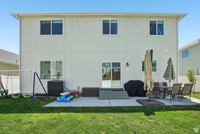 7215 N Clear Meadow Way, Eagle Mountain, UT 84005 - rear view of house with a patio and stucco siding