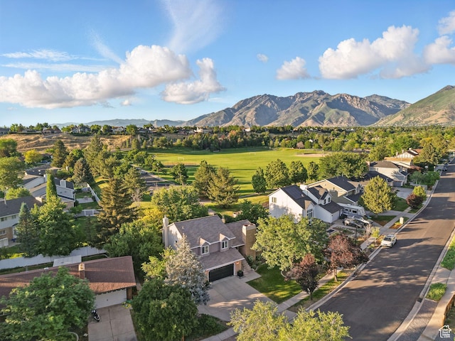 1705 E Plata Way, Sandy, UT 84093 - aerial overview of property's location featuring a mountainous background and nearby suburban area