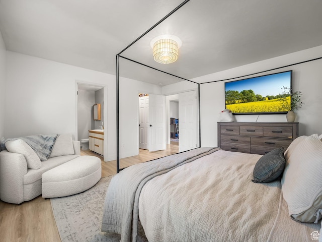 1705 E Plata Way, Sandy, UT 84093 - bedroom featuring light wood-style floors and connected bathroom