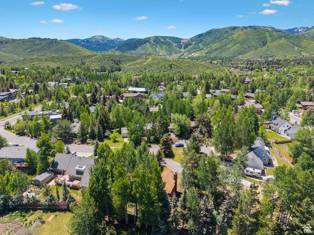 754 Quaking Aspen Ct, Park City, UT 84060 - aerial overview of property's location featuring a mountainous background and nearby suburban area