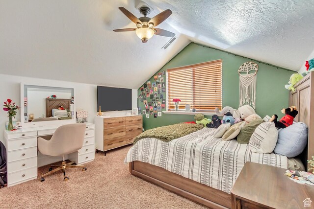 338 S Holdaway Rd, Vineyard, UT 84059 - carpeted bedroom with lofted ceiling and ceiling fan