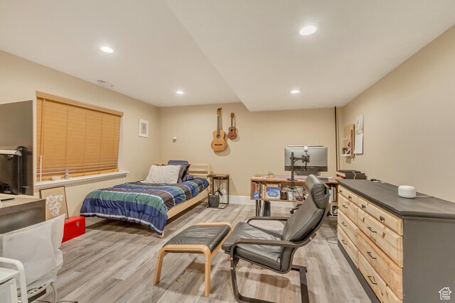 338 S Holdaway Rd, Vineyard, UT 84059 - bedroom featuring light wood-style flooring and recessed lighting