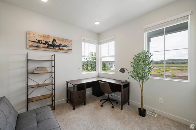 6691 Woods Rose Dr Unit 45, Park City, UT 84098 - home office featuring carpet, healthy amount of natural light, and recessed lighting