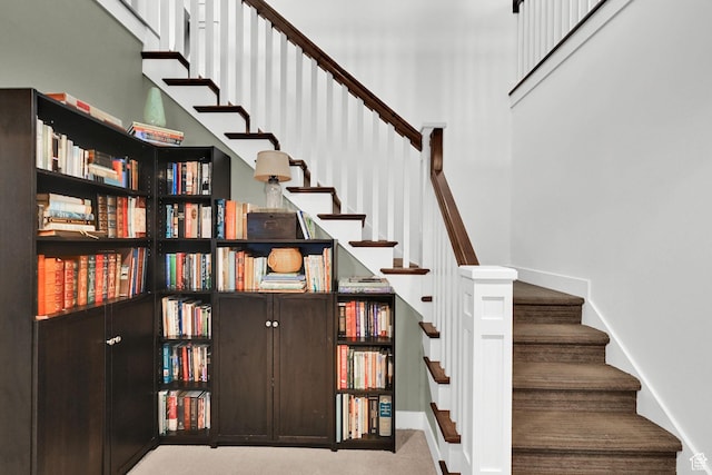 514 Rigby Rd, Farmington, UT 84025 - stairs with a towering ceiling and carpet