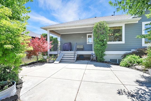 514 Rigby Rd, Farmington, UT 84025 - rear view of house featuring covered porch and roof with shingles