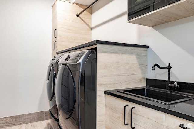 1621 E Box Elder Cir, Alpine, UT 84004 - washroom featuring separate washer and dryer and cabinet space