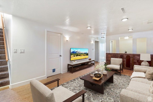 1393 E Davis Ave, Logan, UT 84321 - living room with stairs and baseboards