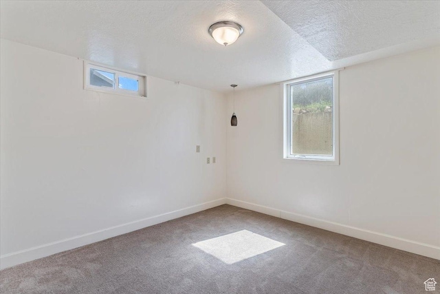 1393 E Davis Ave, Logan, UT 84321 - spare room with a textured ceiling, carpet flooring, and plenty of natural light