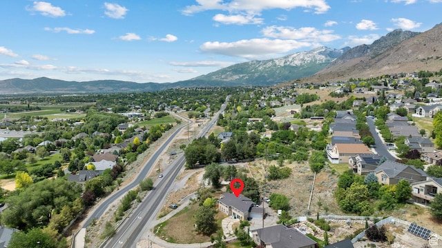 9096 N Canyon Rd, Cedar Hills, UT 84062 - aerial view of property's location featuring mountains and nearby suburban area