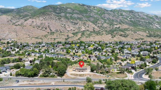 9096 N Canyon Rd, Cedar Hills, UT 84062 - aerial view of property and surrounding area featuring mountains