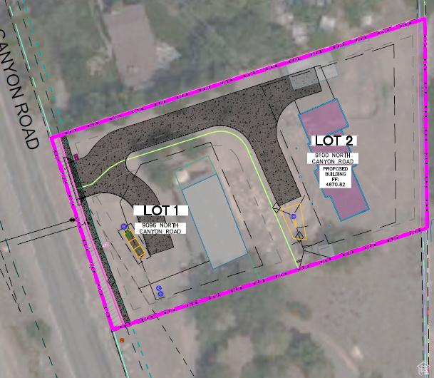 9096 N Canyon Rd, Cedar Hills, UT 84062 - map / location featuring property parcel outlined