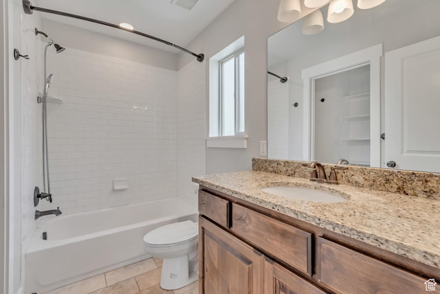 1602 S 790 W, Payson, UT 84651 - bathroom featuring vanity, shower / washtub combination, and tile patterned floors