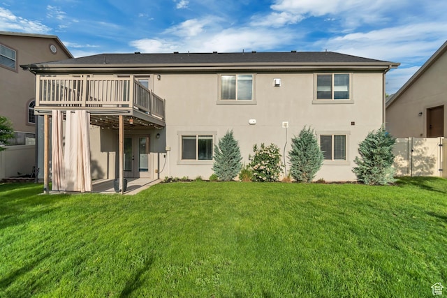 1602 S 790 W, Payson, UT 84651 - rear view of property featuring stucco siding and a wooden deck
