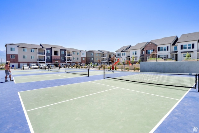 3811 W 1530 N Unit 202, Lehi, UT 84043 - view of tennis court featuring a residential view and community basketball court