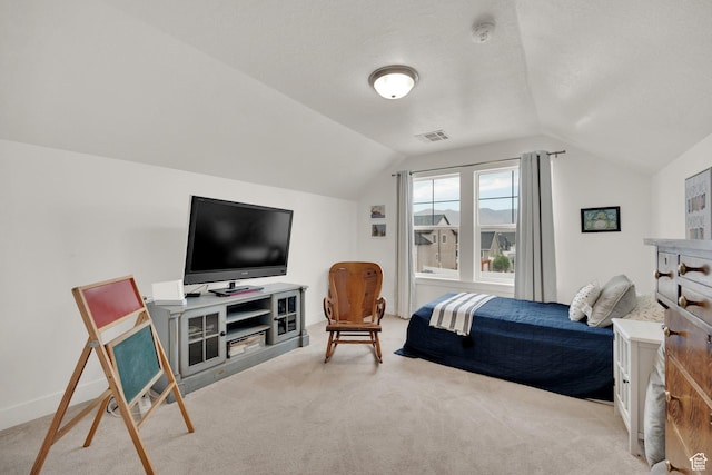 4655 N Ibapah St, Eagle Mountain, UT 84005 - carpeted bedroom featuring lofted ceiling