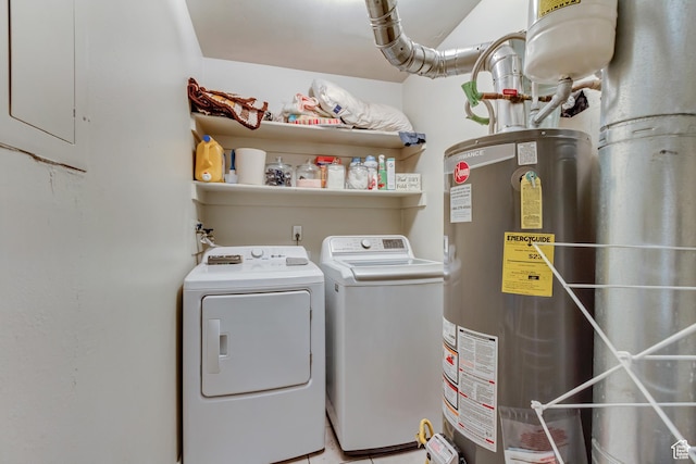 41 S 200 E, Santaquin, UT 84655 - washroom with water heater and washing machine and clothes dryer